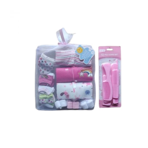 Child Of Mine Baby Sleepsuit,socks,wash Cloth, And Comb Set(combo Pack)
