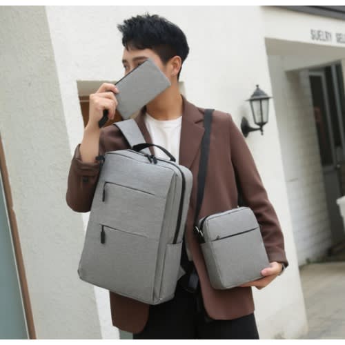3 Pieces USB Charging Backpack- 18"