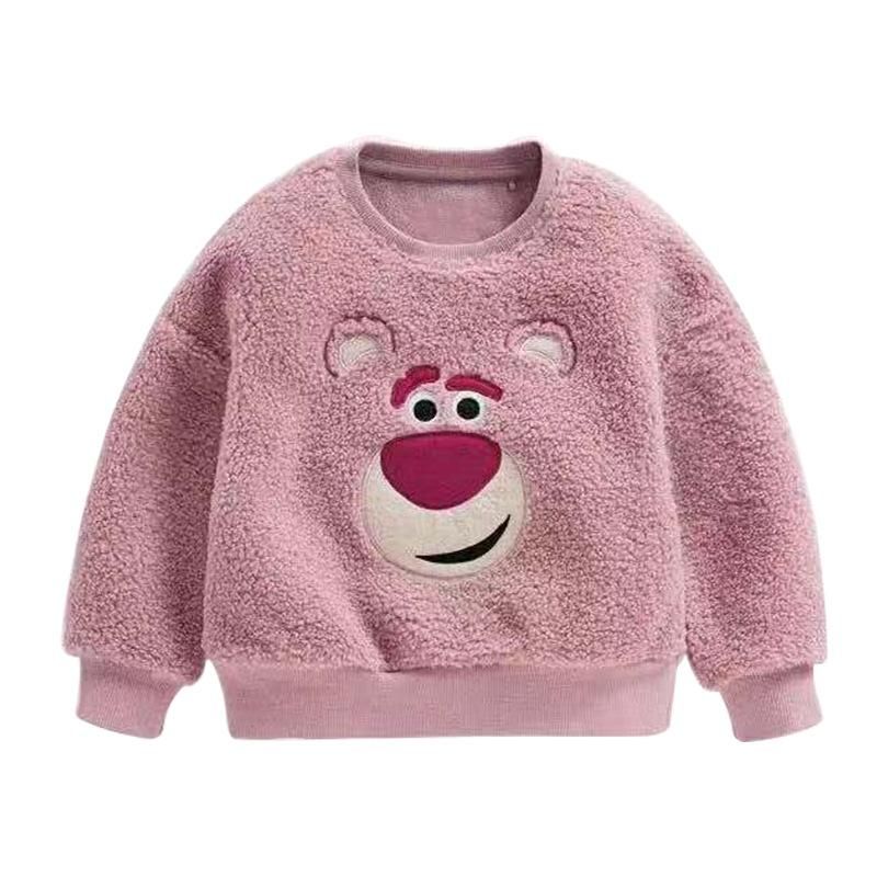 Winter Boys And Girls Teddy Plush Warm Cartoon Pullover Sweater