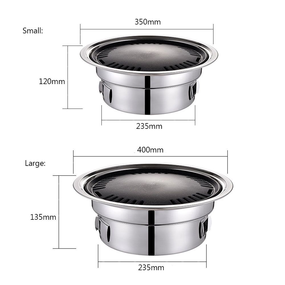 7PCS  Stainless Steel Charcoal Barbecue Grill Barbecue