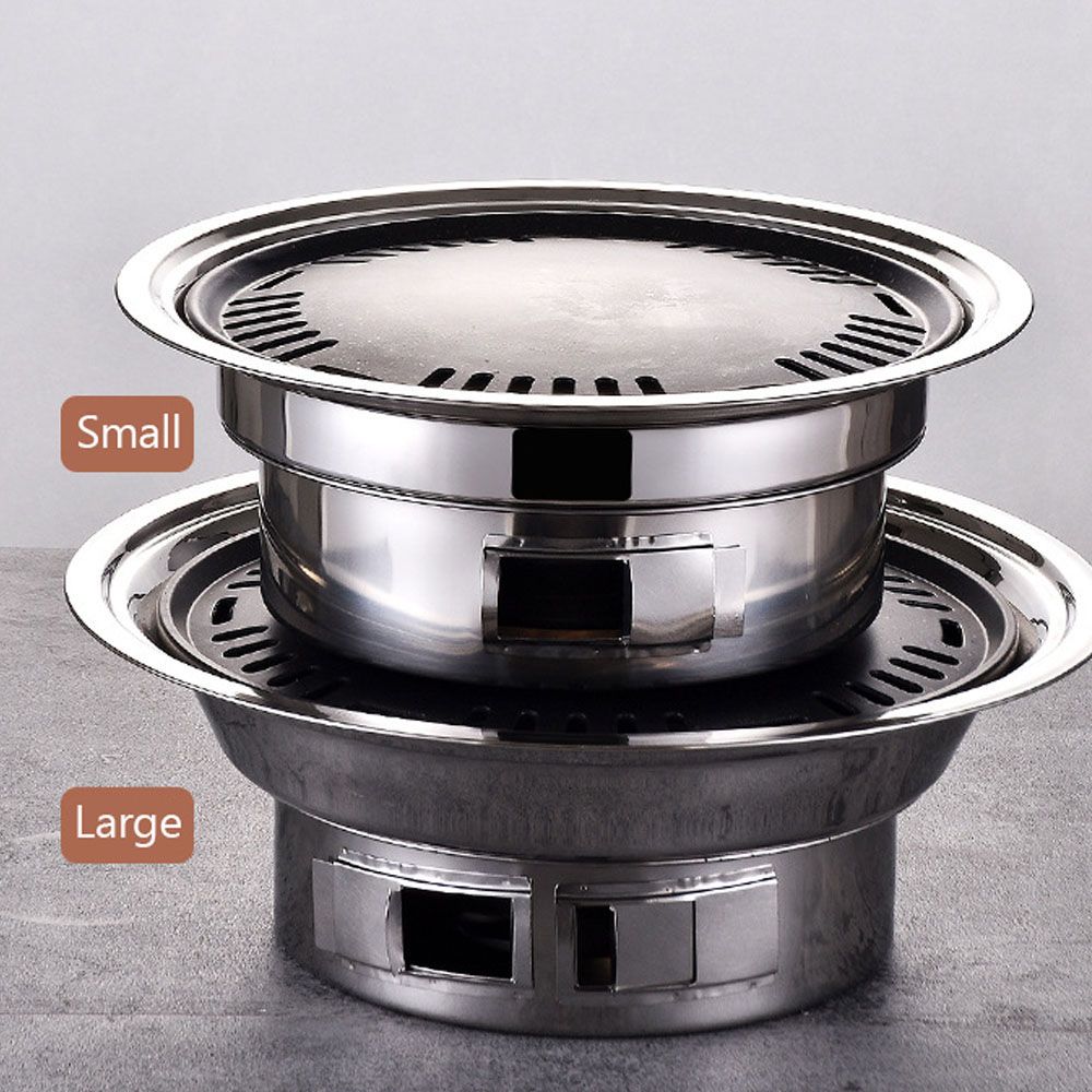 7PCS  Stainless Steel Charcoal Barbecue Grill Barbecue