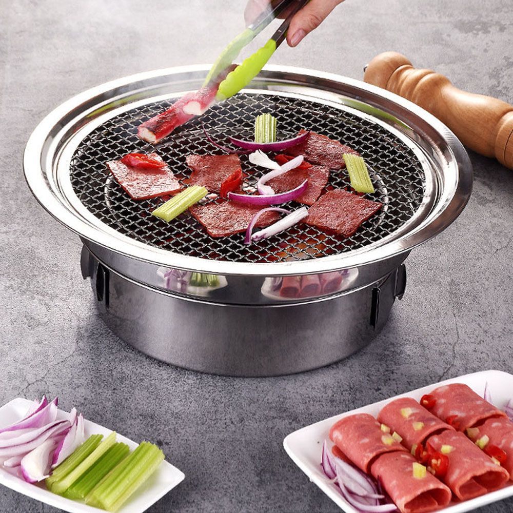 7PCS  Stainless Steel Charcoal Barbecue Grill Barbecue
