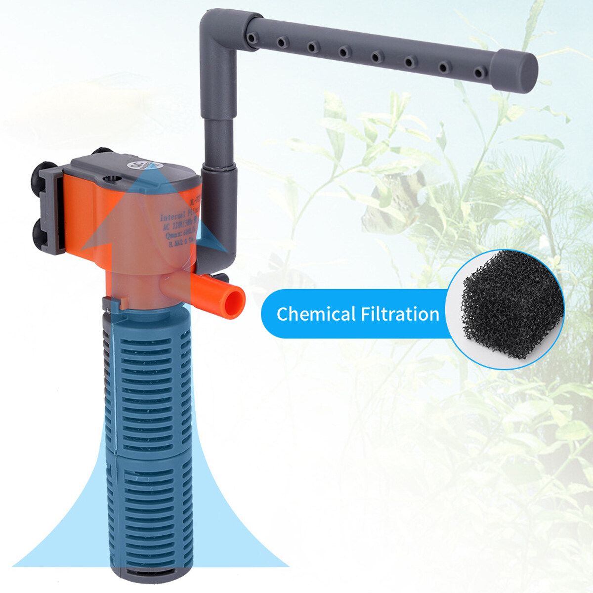 3 IN 1 3 / 5W Aquarium Water Pump Submersible Fish Tank Tropical Marine Filter XL-777
