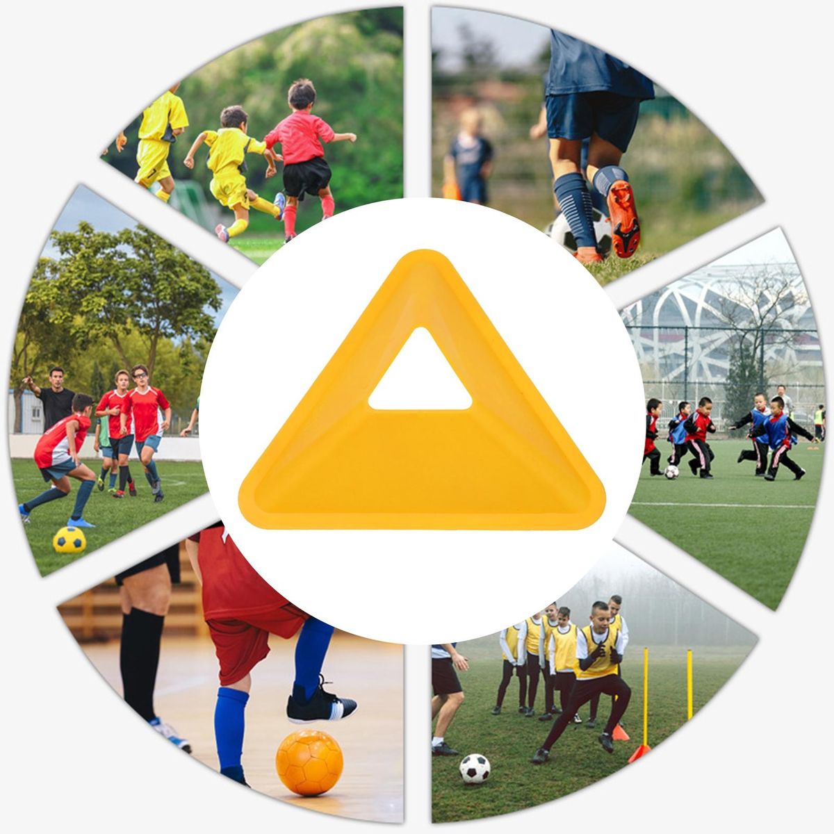 2 Pcs Soccer Markers Reusable Soccer Training Signs Yellow