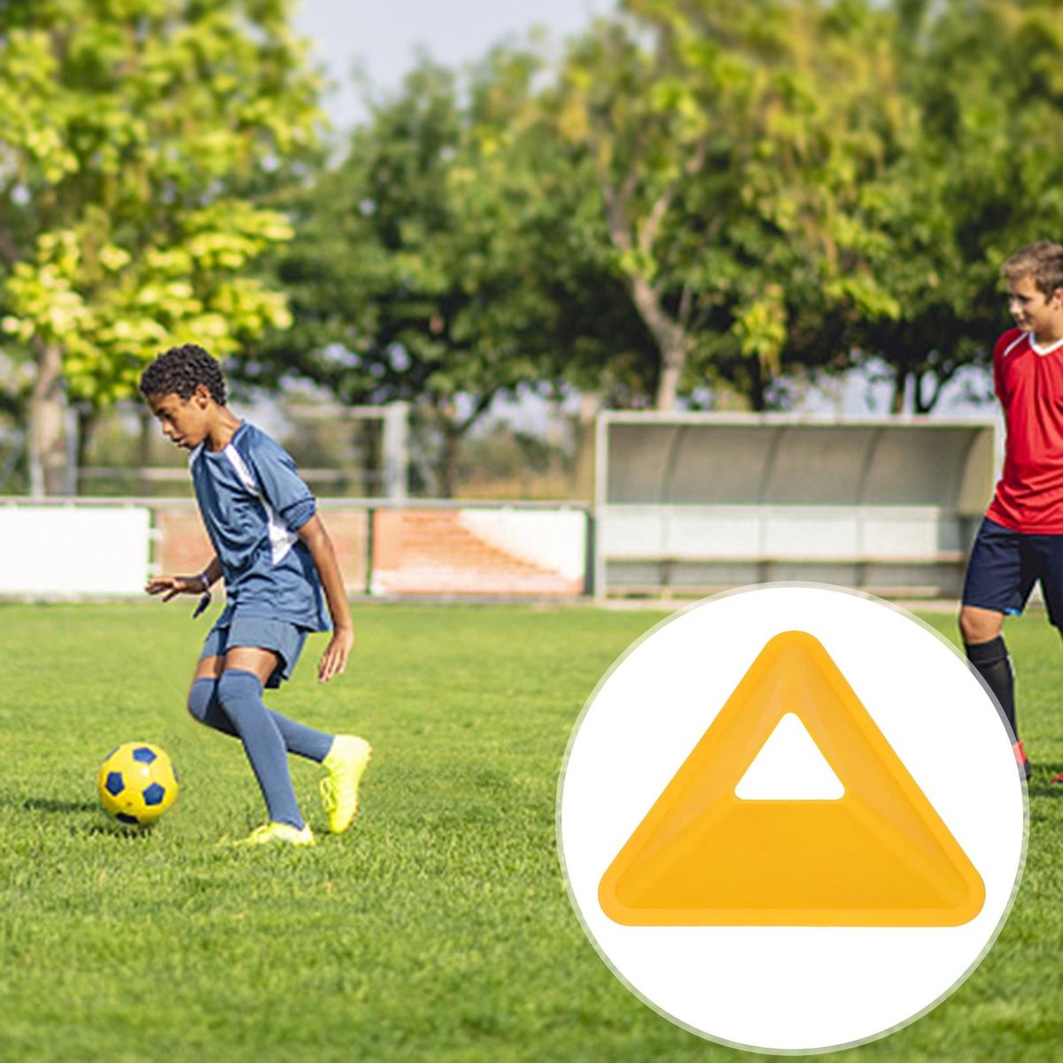 2 Pcs Soccer Markers Reusable Soccer Training Signs Yellow