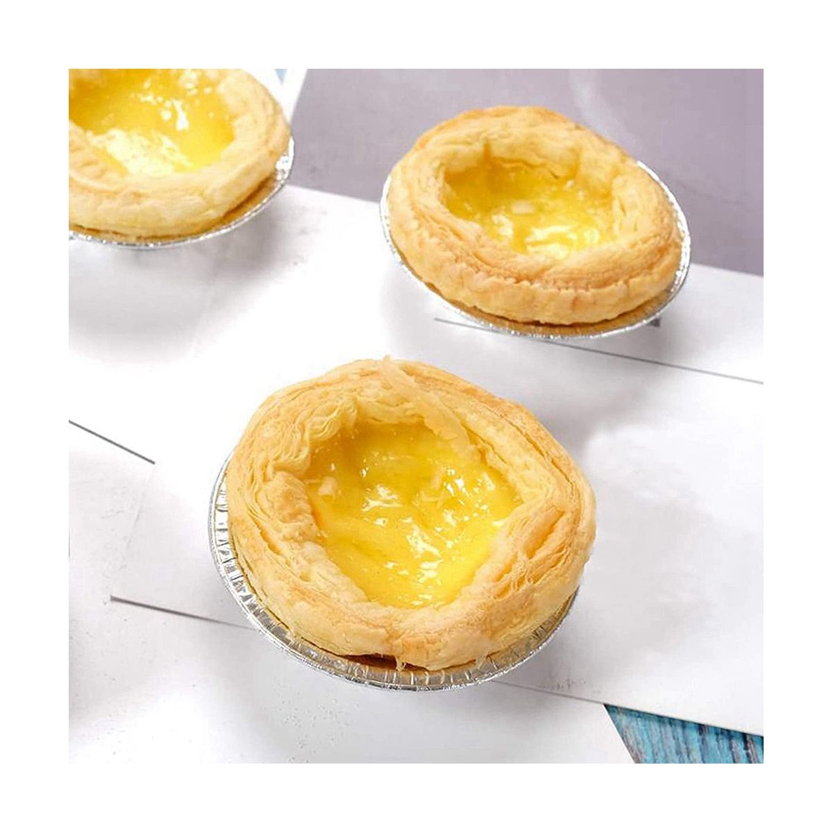 100Pcs Disposable Baking Cups, Aluminum Foil Pa