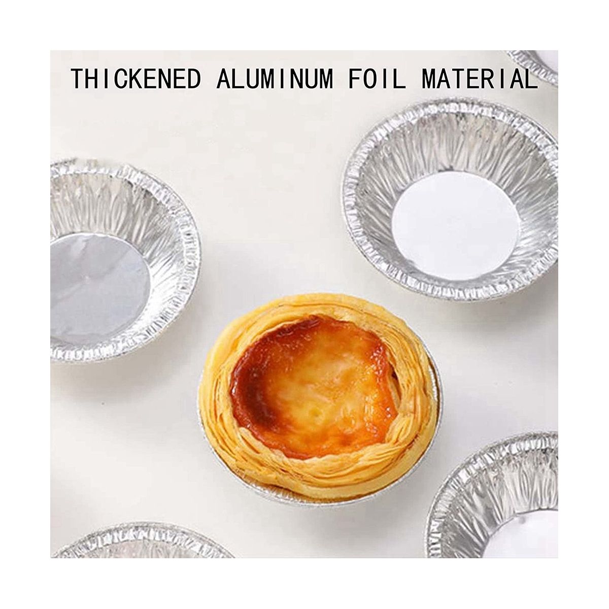 100Pcs Disposable Baking Cups, Aluminum Foil Pa