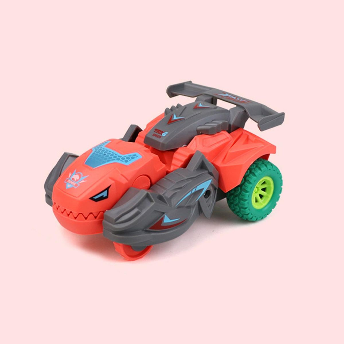 Inertia Toy Car Dinosaur Deformation Figures Toy Red