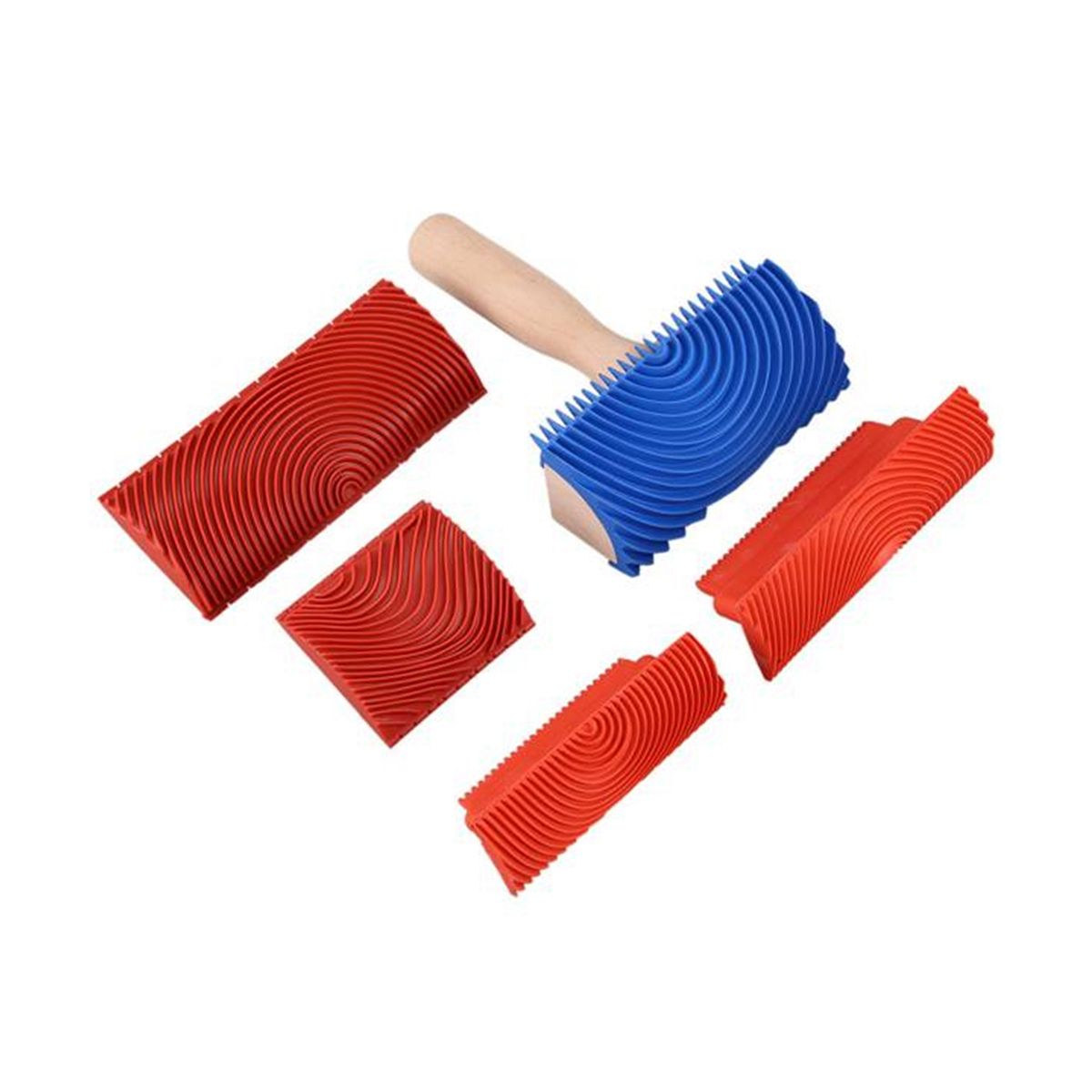 Wood Roller Texture Tool Wall Paint Wood Roller Rubber Texture Painting Tool Solid Wood Look Room Decor DIY Tool