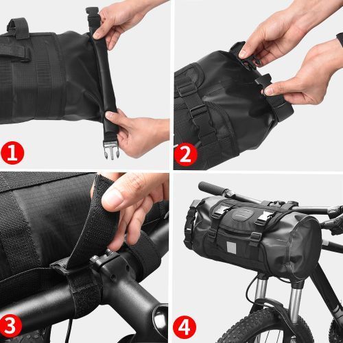 Waterproof Bike Handlebar Bag Front Bicycle Dry Pack Large