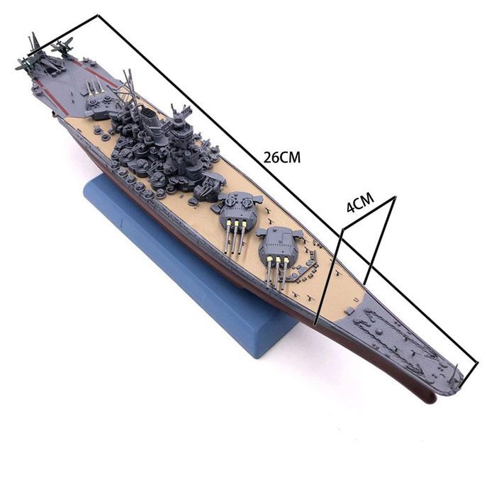 1/1000 Japanese Battleship Model Ship Alloy Hull For Adult Decoration