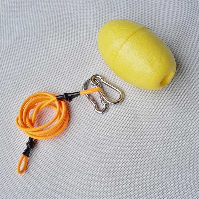 74cm Elastic Kayak Tow Throw Line Floating Yellow + Fluorescent Yellow
