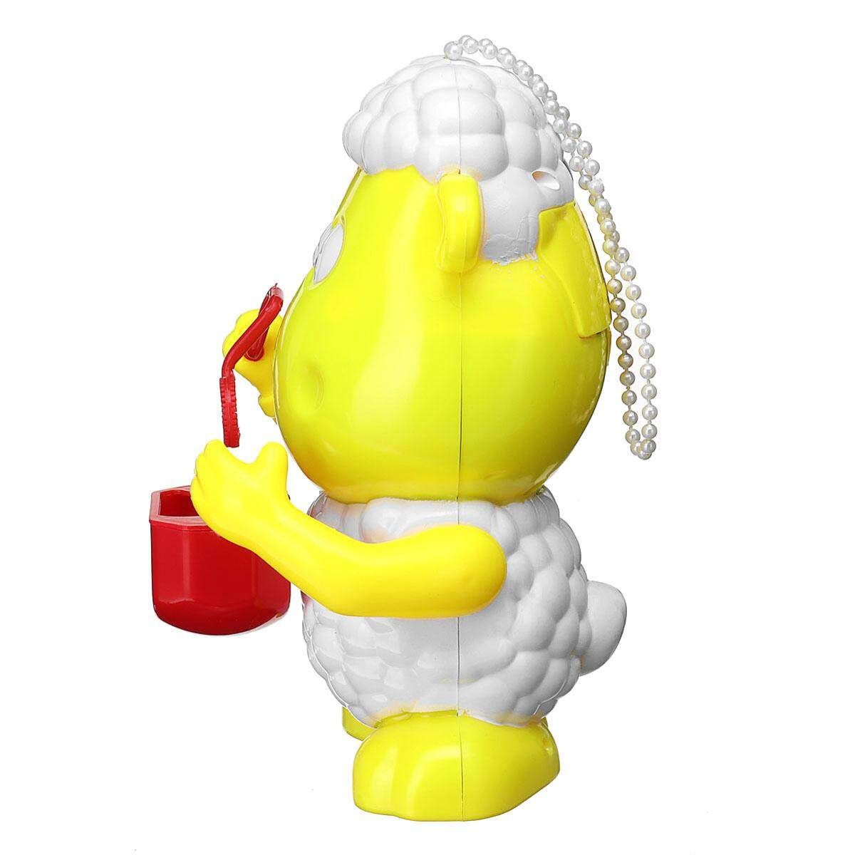 Kids Electric Bubble Tub Sheep Music Toy Automatic Shower Machine Blower Maker Yellow