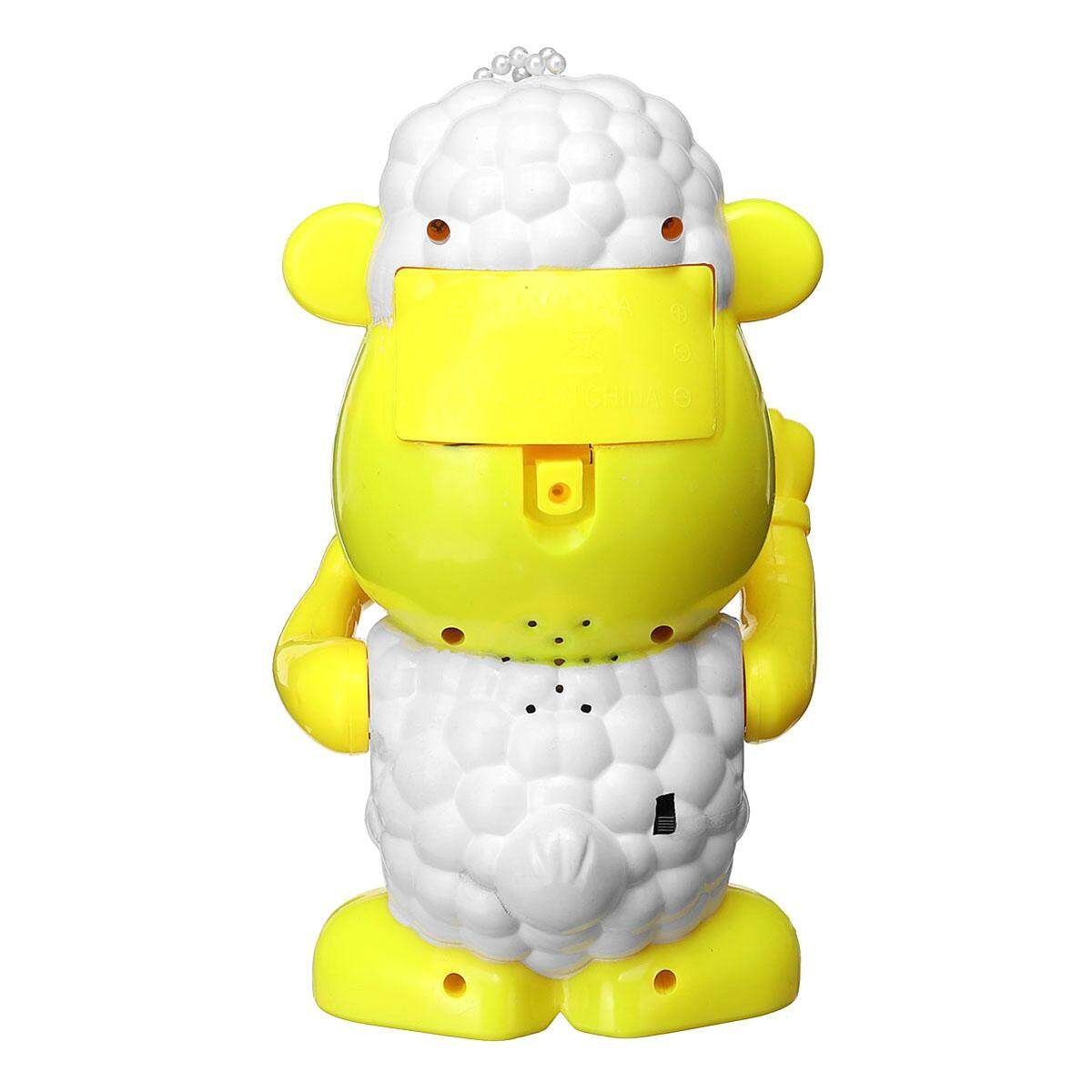Kids Electric Bubble Tub Sheep Music Toy Automatic Shower Machine Blower Maker Yellow