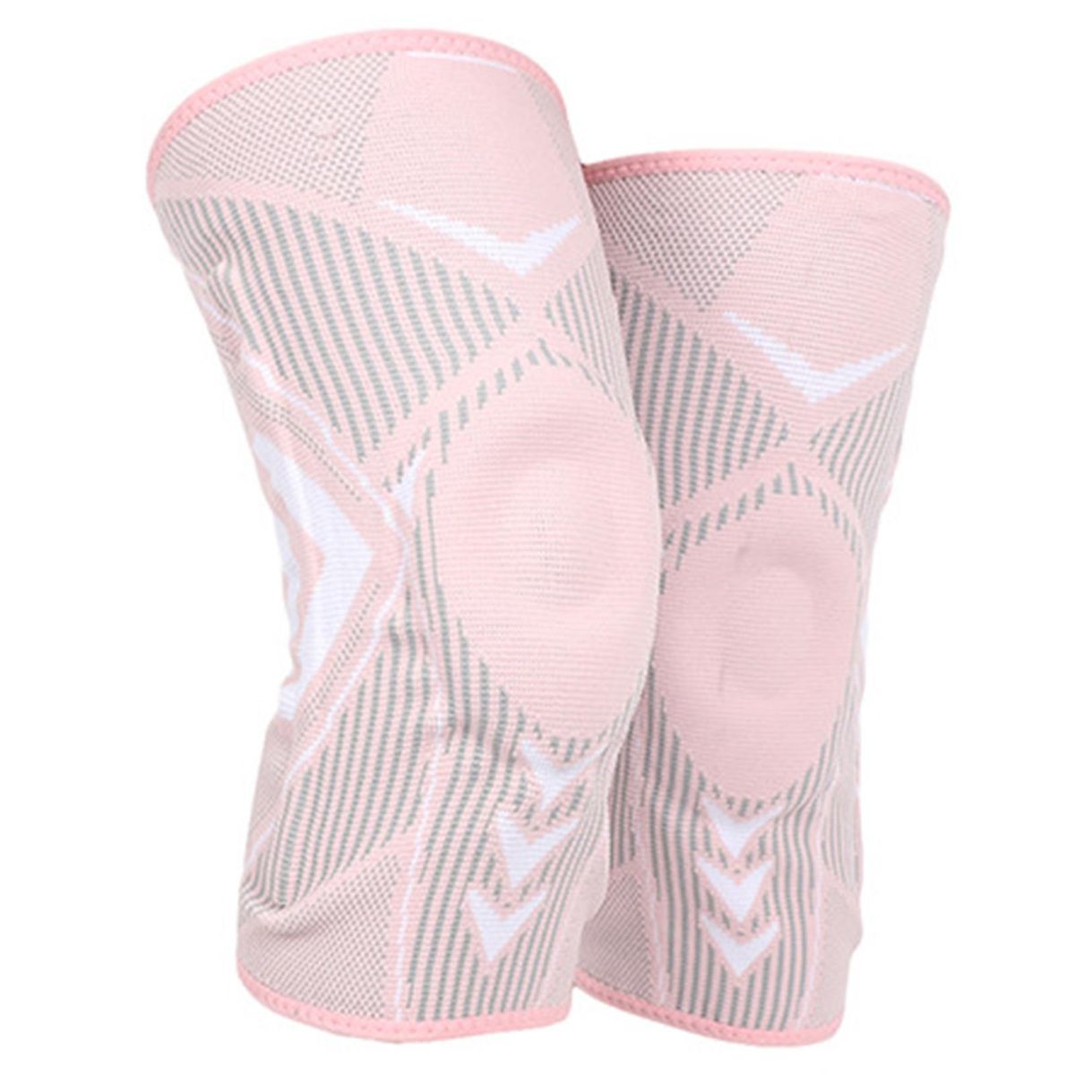 2Pcs Knee Guards Running Hiking Knee Compression Sleeve Support Pink