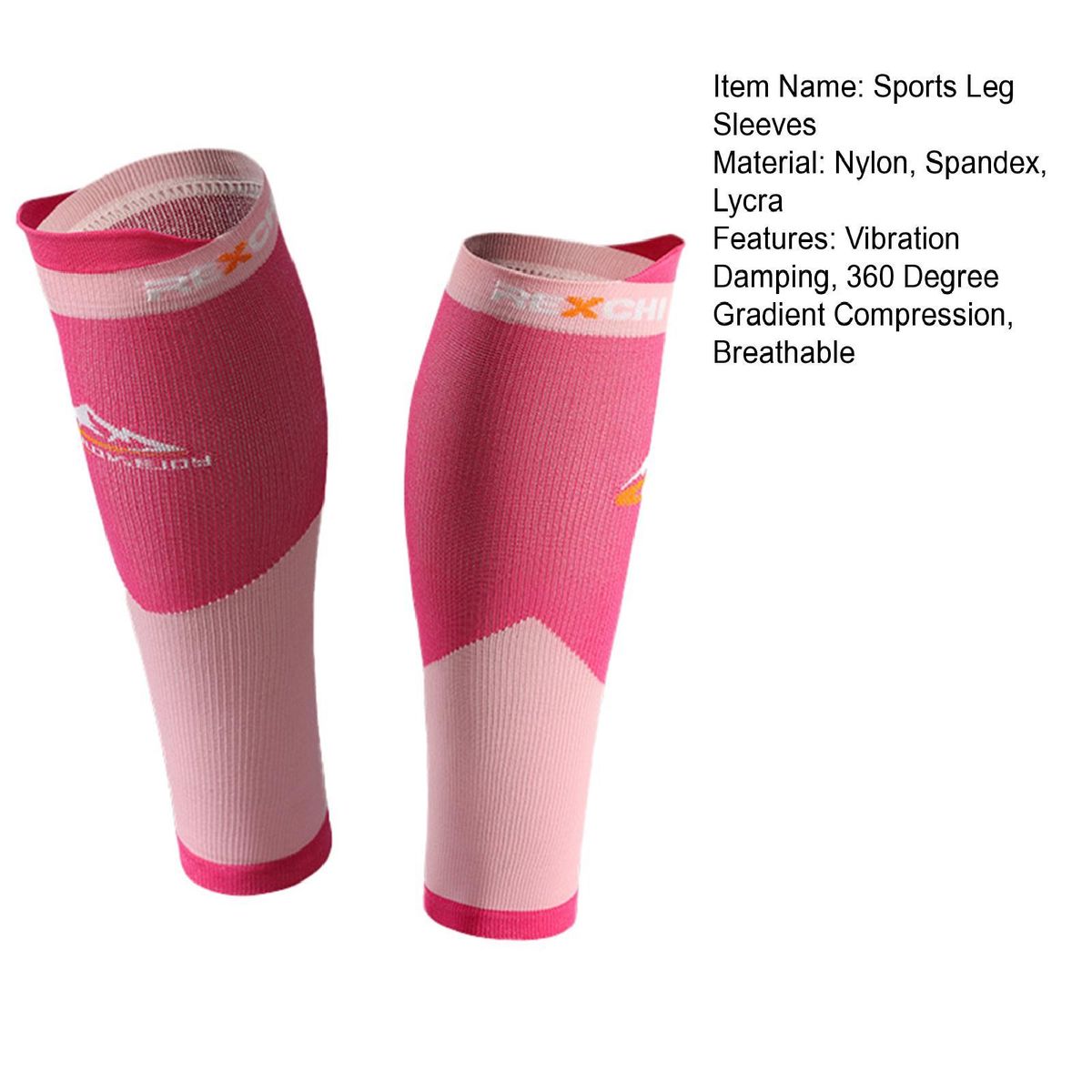 1 Pair Leg Sleeves Cycling Shock Absorption Leg Sleeves Rose Red