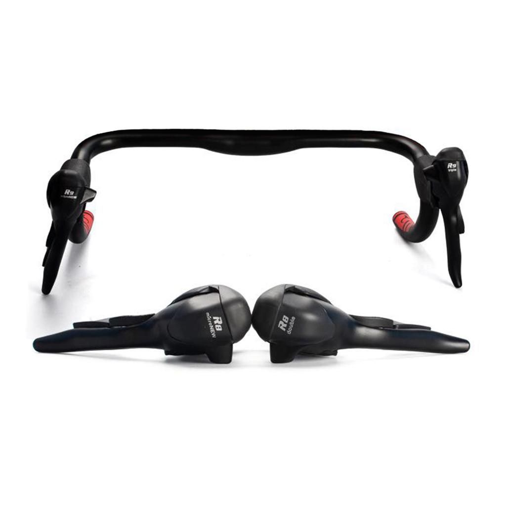2pcs Road Bike Shift Shifter Drop Bar 2/3 * 7/8/9 Speeds Brake 2x8 R8