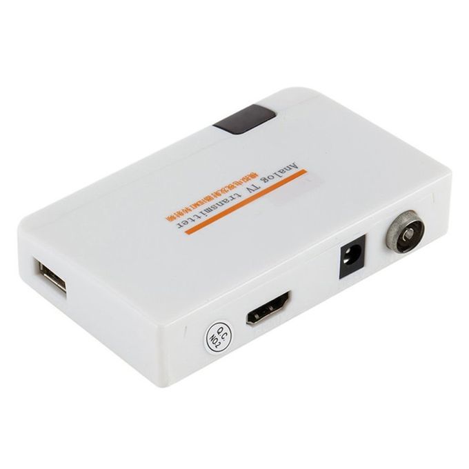 High HD Through A Large Screen Typrojector Hdmi To Rf Coaxial Converter Box-black-