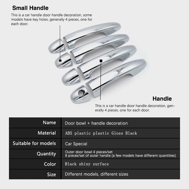for Toyota RAV4 RAV 4 Mk2 II XA40 2013~2018 Chrome Smart Door Handle Cover Car Decorate Accessories Styling Protective Stickers