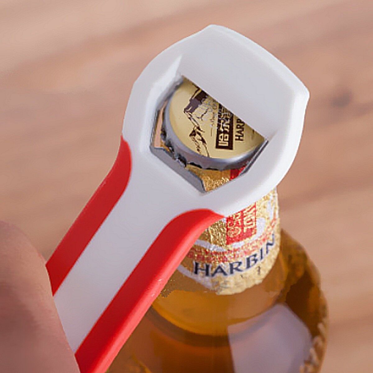 4 In 1 Handy Can Bottle Cap Canning Lid Tab Opener Comfort Grip Kitchen