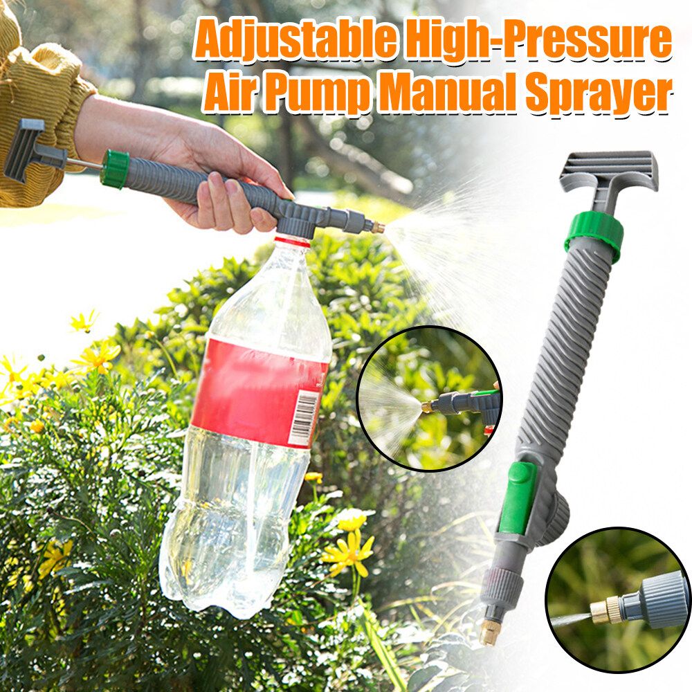 Portable High Air Pump Manual Sprayer Adjustable Nozzle Watering Tool