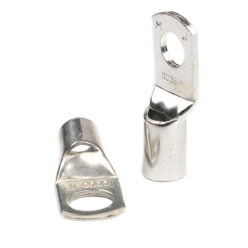 100Pcs SC Tinned Copper Lugs Ring Electric Wire-Silver