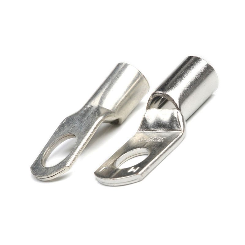 100Pcs SC Tinned Copper Lugs Ring Electric Wire-Silver