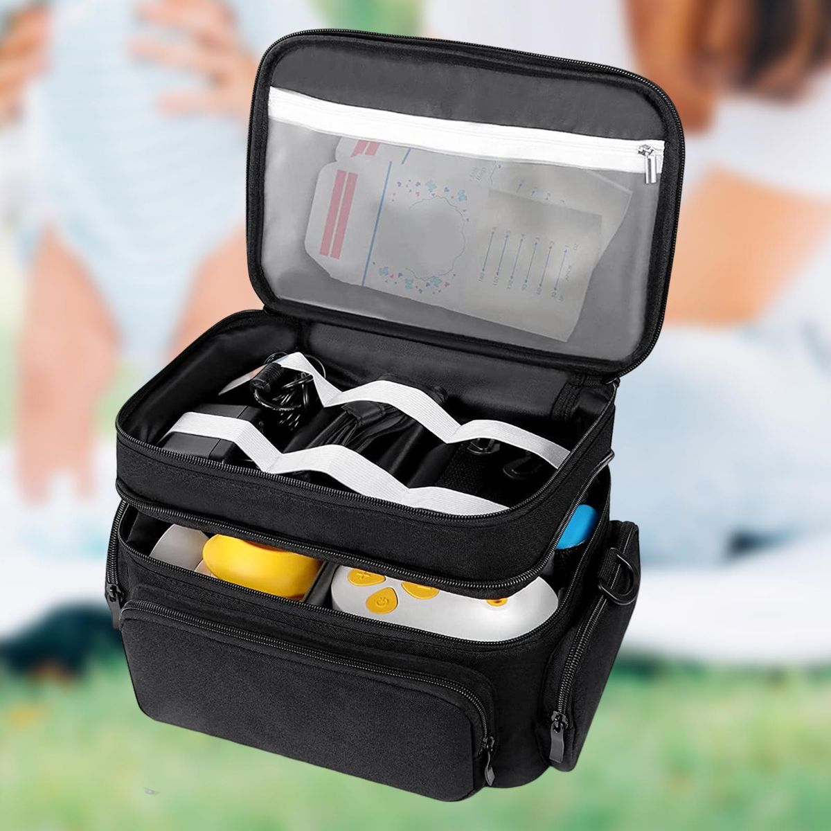 Breast Pump Bag Breast Pump Backpack Travel Bags 2 Side