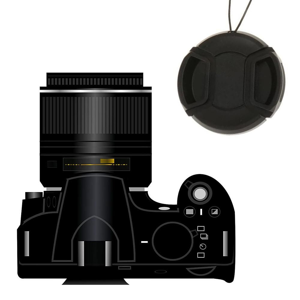 10Pcs Front Rear Lens Cap for Canon Nikon Sony Camera Ultra Violet Accessories - Black-67mm
