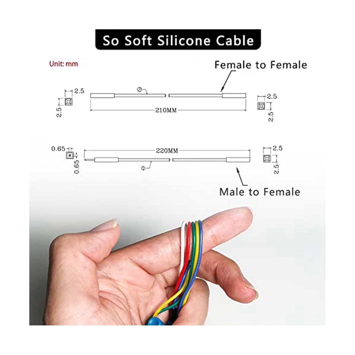 Test Lead SetEst Hook Clips Silicone Jumper Wires Cable for Logic Analyzer Electrical Testing