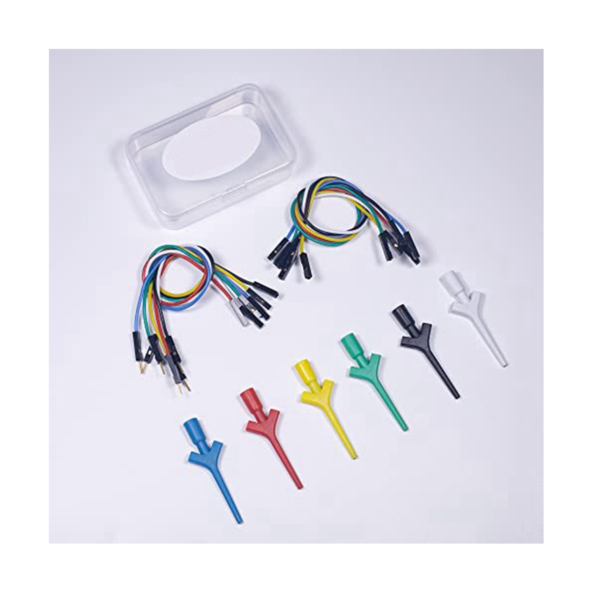Test Lead SetEst Hook Clips Silicone Jumper Wires Cable for Logic Analyzer Electrical Testing
