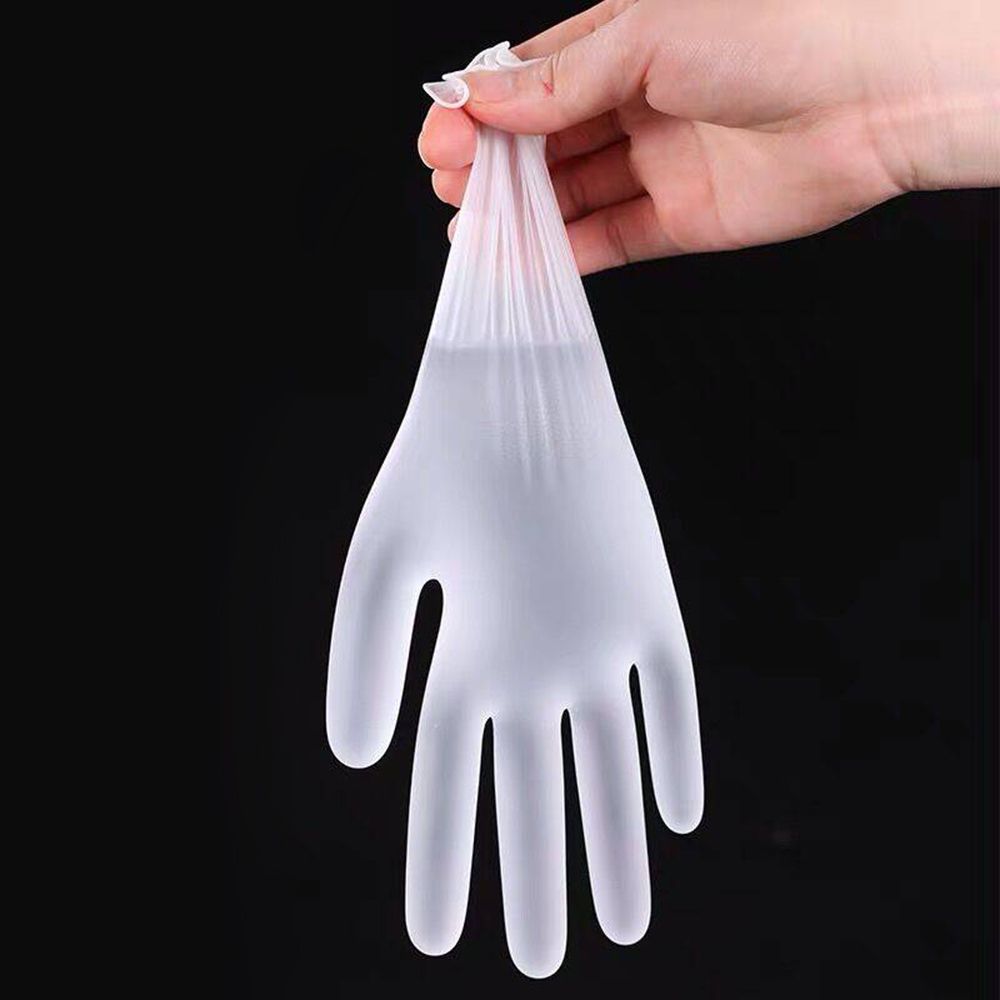 (L)50 Pcs/Disposable Gloves Powder-Free Stretchy PVC Gloves