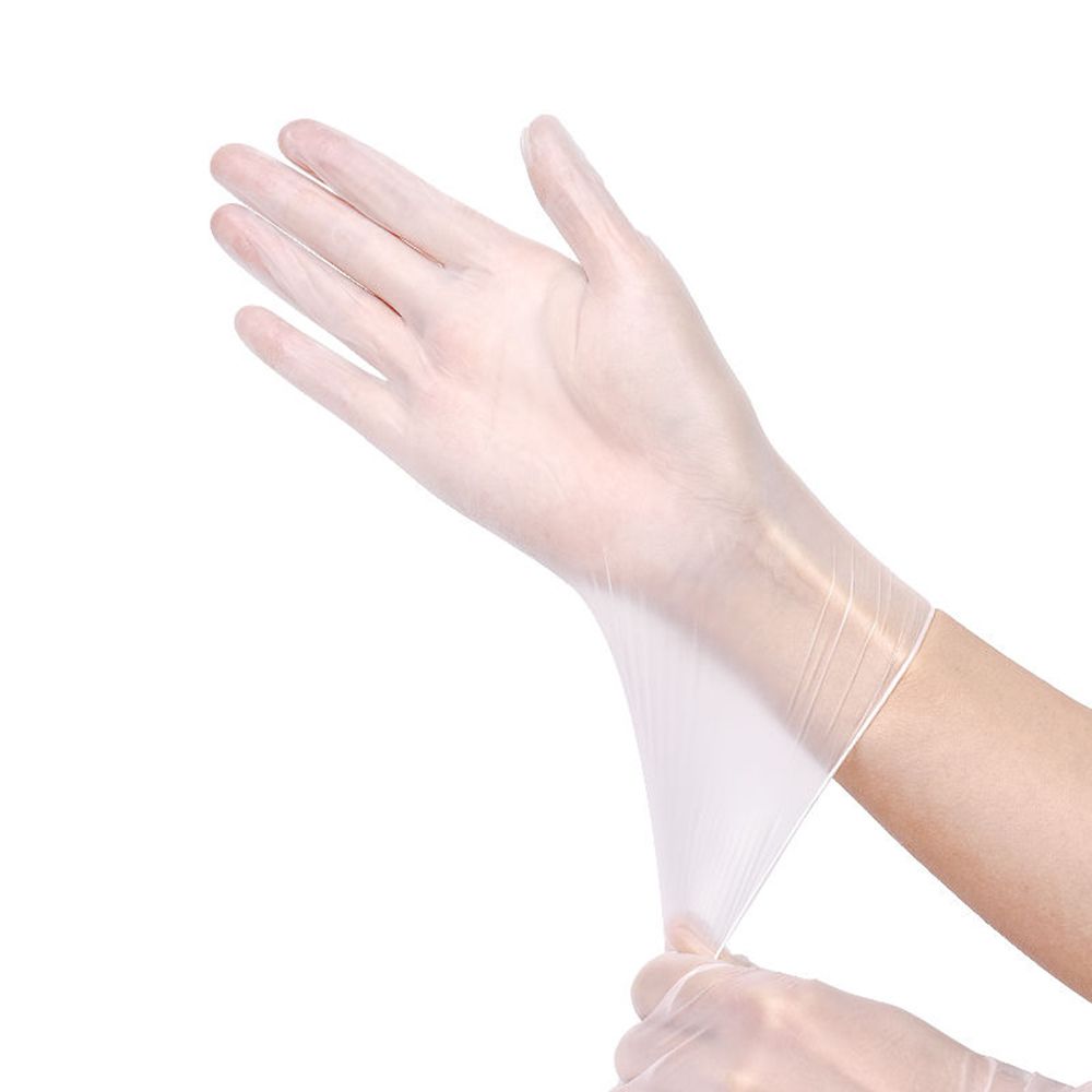 (L)50 Pcs/Disposable Gloves Powder-Free Stretchy PVC Gloves