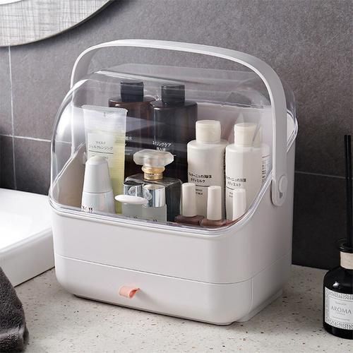 Large Capacity Cosmetic Storage Box Waterproof Dustproof Bathroom Desktop Beauty Makeup Organizer Jewelry Makeup Container