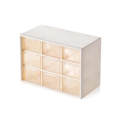 9 Grid Jewelry Storage Box Drawer Cosmetic Organizer Earrings Necklace Stationery Storage Multi Function Plastic Box Office