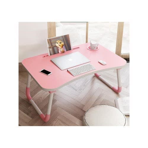 Foldable  Laptop Table & Bed Desk - Pink