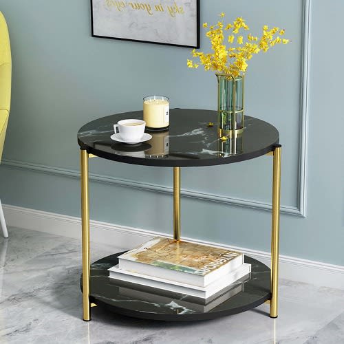 Round Center Coffee Table For Living Room And Corner Sofa