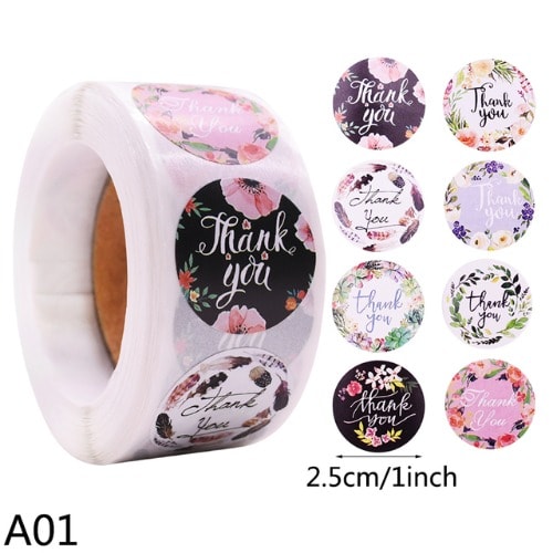 Thank You Stickers -500pcs/Roll