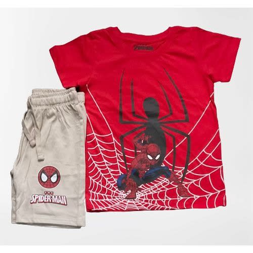 Spider-man 2 Piece Boys Set - Red/carton Brown