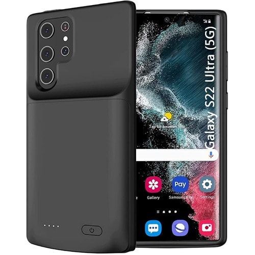 Slim Portable Rechargeable Battery Charging Case For Samsung Galaxy S22 Ultra