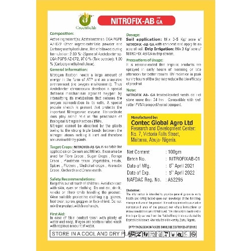 Nitrofix- Ab Ga - Organic Biological Fertilizer - 250g