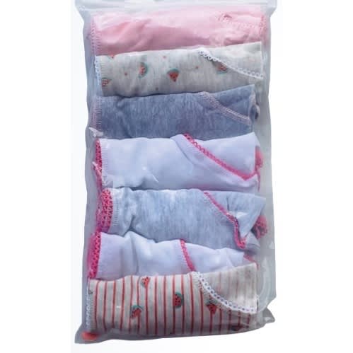 7 Pack Colored Girls Briefs- F1