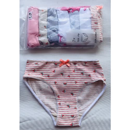 7 Pack Colored Girls Briefs- F1