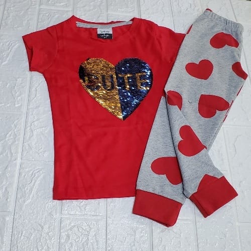 Girl Love Shimmer Casual/sleepwear Set