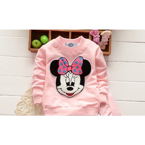 Girl Set - Minnie Mouse Tracksuit - 2 Piece - Light Pink