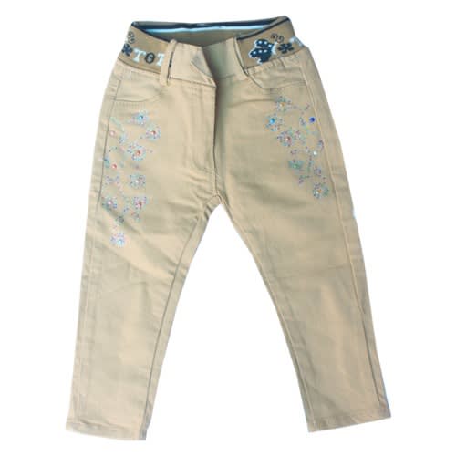 Girls Jean Trousers - Nude