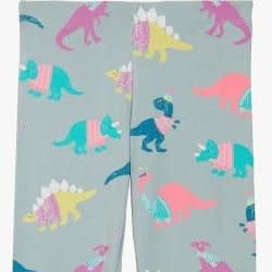 Cotton Rich Aqua Dinosaur Leggings