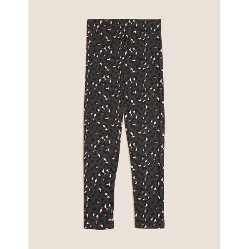 Cotton Rich Leopard Print Leggings
