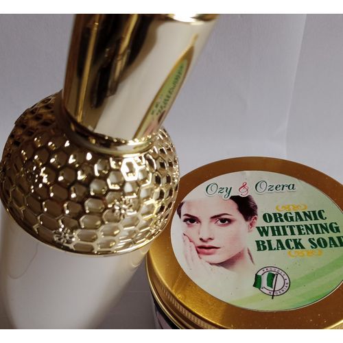 Organic Half Cream And Whitening Black Soap
