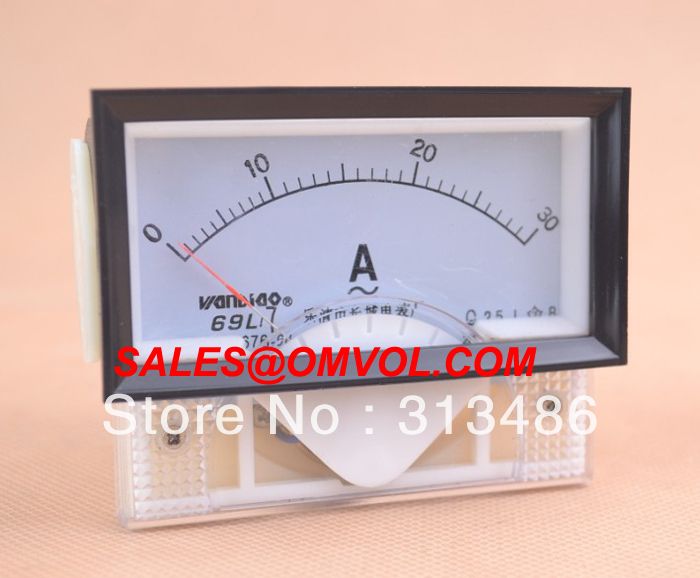 Analog Ac Ammeter 30a Current Meter 69l17 Amp Mete